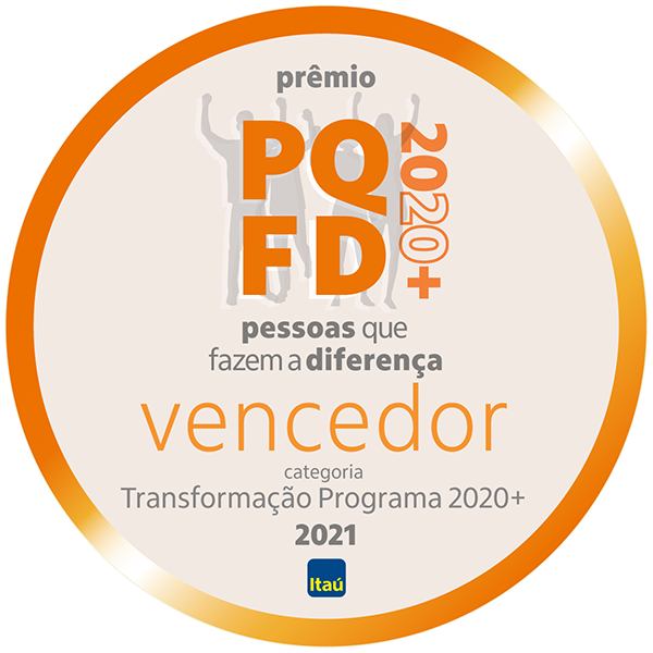 Vencedor do prêmio Pessoas que Fazem a Diferença 2020+: Categoria Transformação Programa 2020+