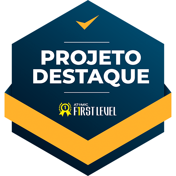 Projeto Destaque no treinamento de estagiários Atomic Solutions